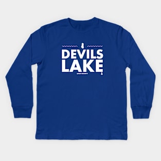 Sauk County, Wisconsin - Devils Lake Kids Long Sleeve T-Shirt